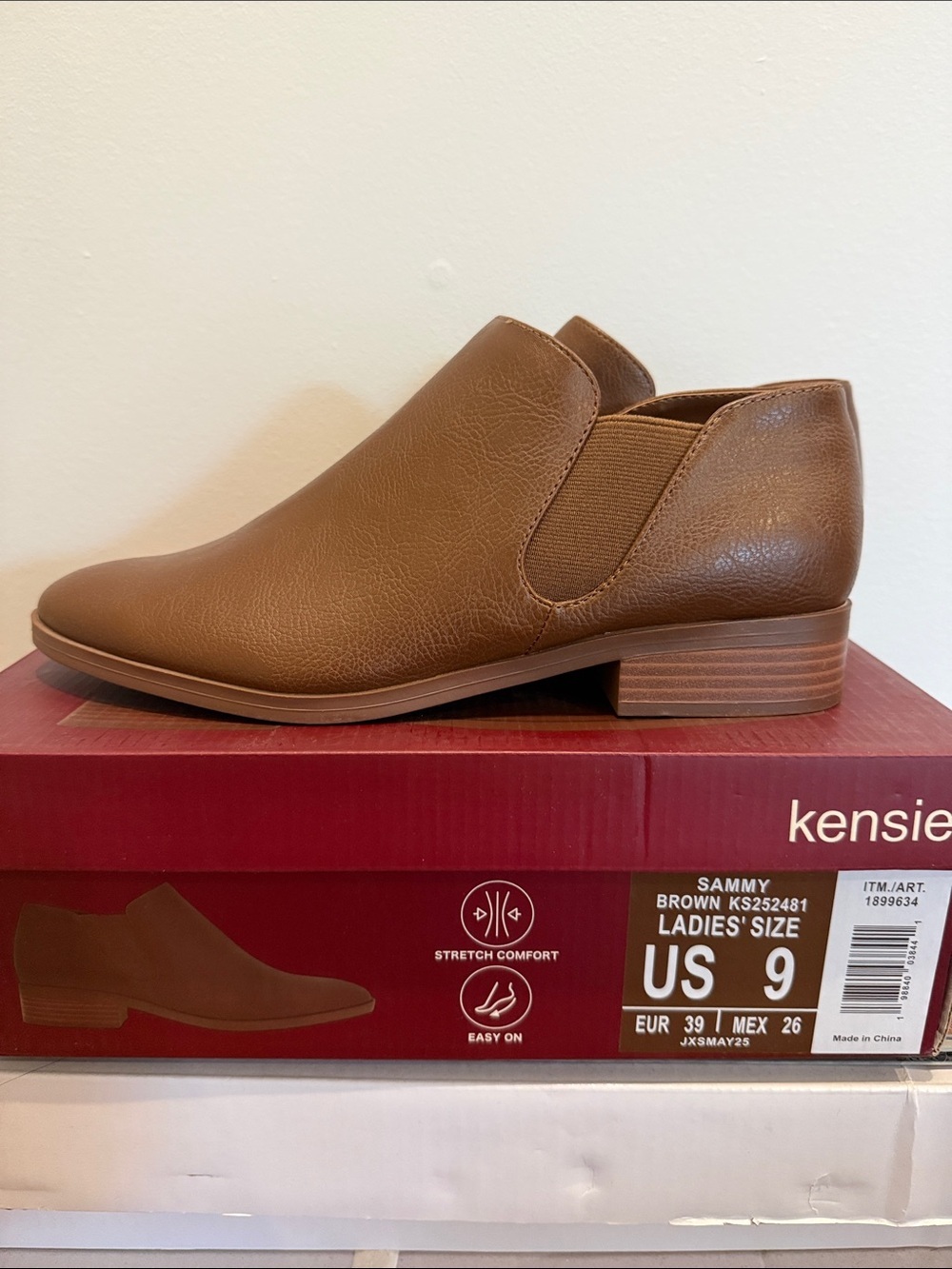 NEW Kensie Sammy Brown Slip-On Ankle Bootie Women’s Size 9